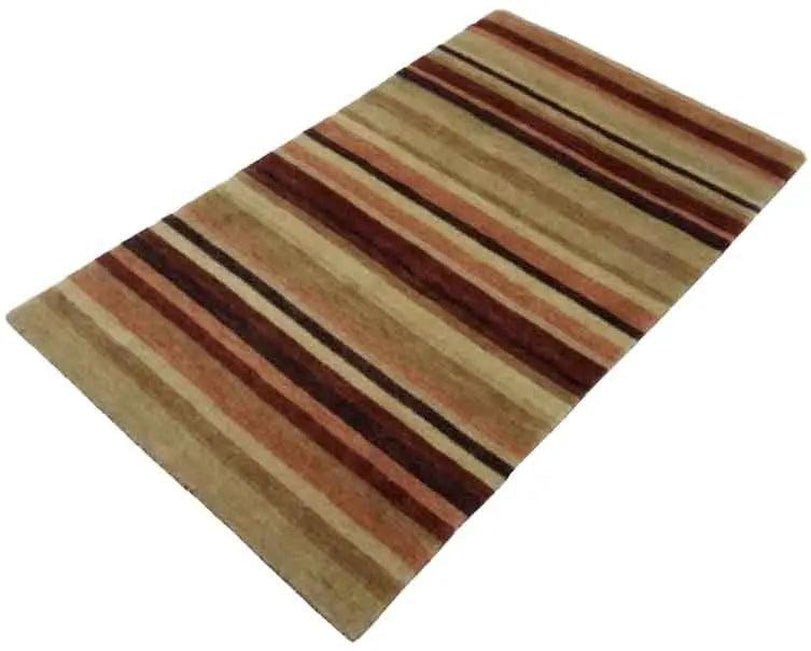 Canvello Hand Made Modern All Over Indo Gabbeh Rug - 3'0'' X 4'11'' - Canvello