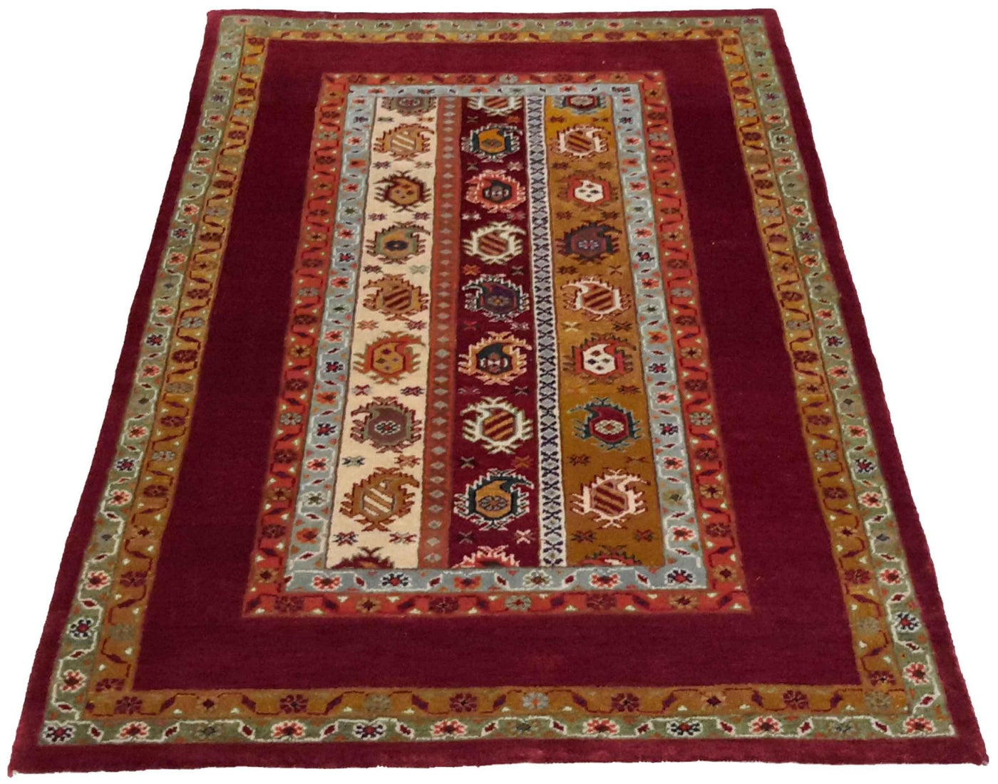 Canvello Hand Made Modern All Over Indo Gabbeh Rug - 3'0'' X 5'0'' - Canvello