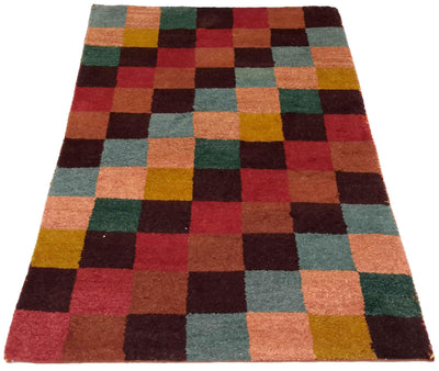 Canvello Hand Made Modern All Over Indo Gabbeh Rug - 3'0'' X 5'0'' - Canvello