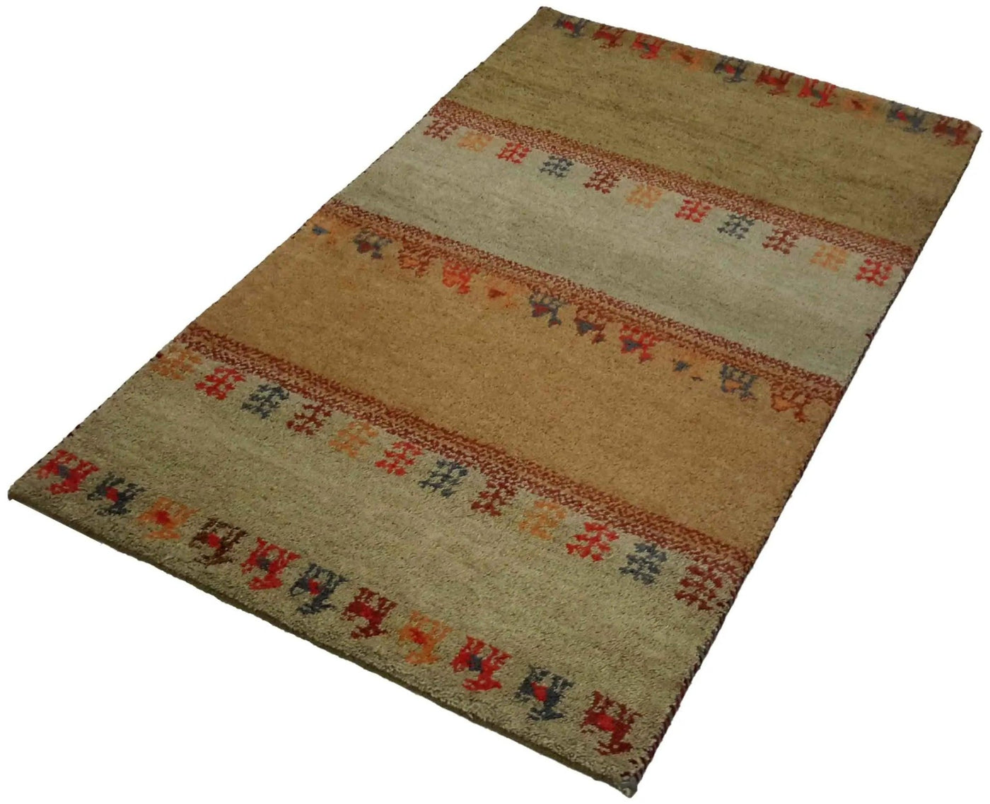 Canvello Hand Made Modern All Over Indo Gabbeh Rug - 3'0'' X 5'2'' - Canvello