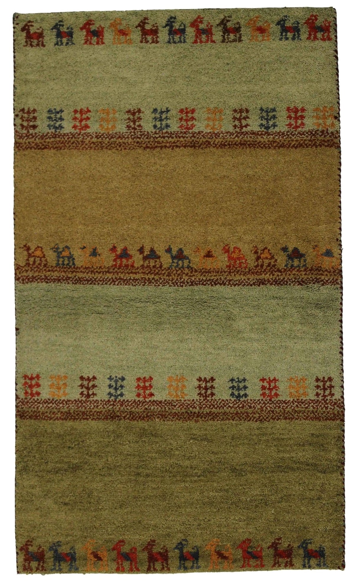 Alfombra Indo Gabbeh moderna hecha a mano Canvello - 3'0'' X 5'2''