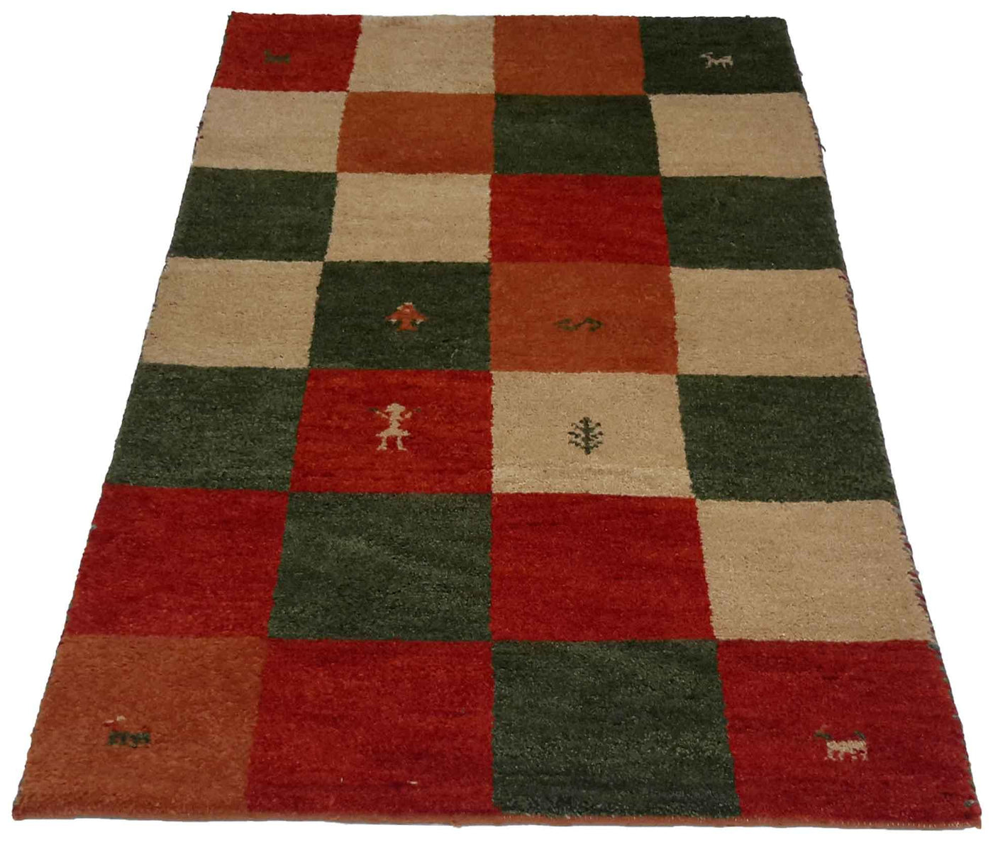 Canvello Hand Made Modern All Over Indo Gabbeh Rug - 3'0'' X 5'4'' - Canvello