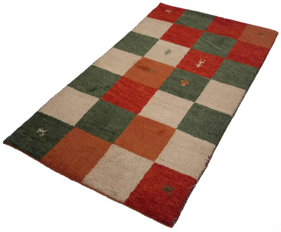 Canvello Hand Made Modern All Over Indo Gabbeh Rug - 3'0'' X 5'4'' - Canvello