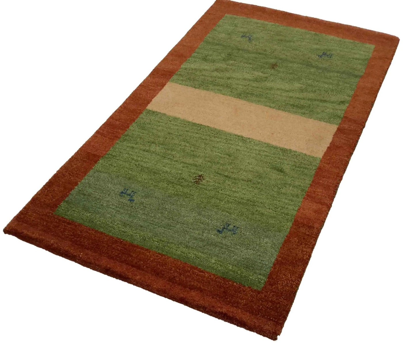 Canvello Hand Made Modern All Over Indo Gabbeh Rug - 3'0'' X 5'5'' - Canvello