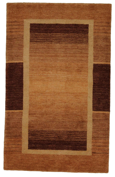 Canvello Hand Made Modern All Over Indo Gabbeh Rug - 3'1'' X 4'10'' - Canvello