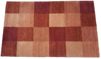 Canvello Hand Made Modern All Over Indo Gabbeh Rug - 3'1'' X 4'11'' - Canvello