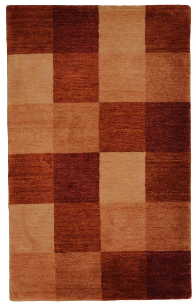 Canvello Hand Made Modern All Over Indo Gabbeh Rug - 3'1'' X 4'11'' - Canvello