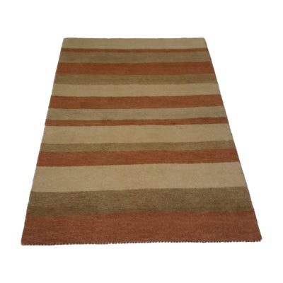 Canvello Hand Made Modern All Over Indo Gabbeh Rug - 3'11'' X 5'11'' - Canvello