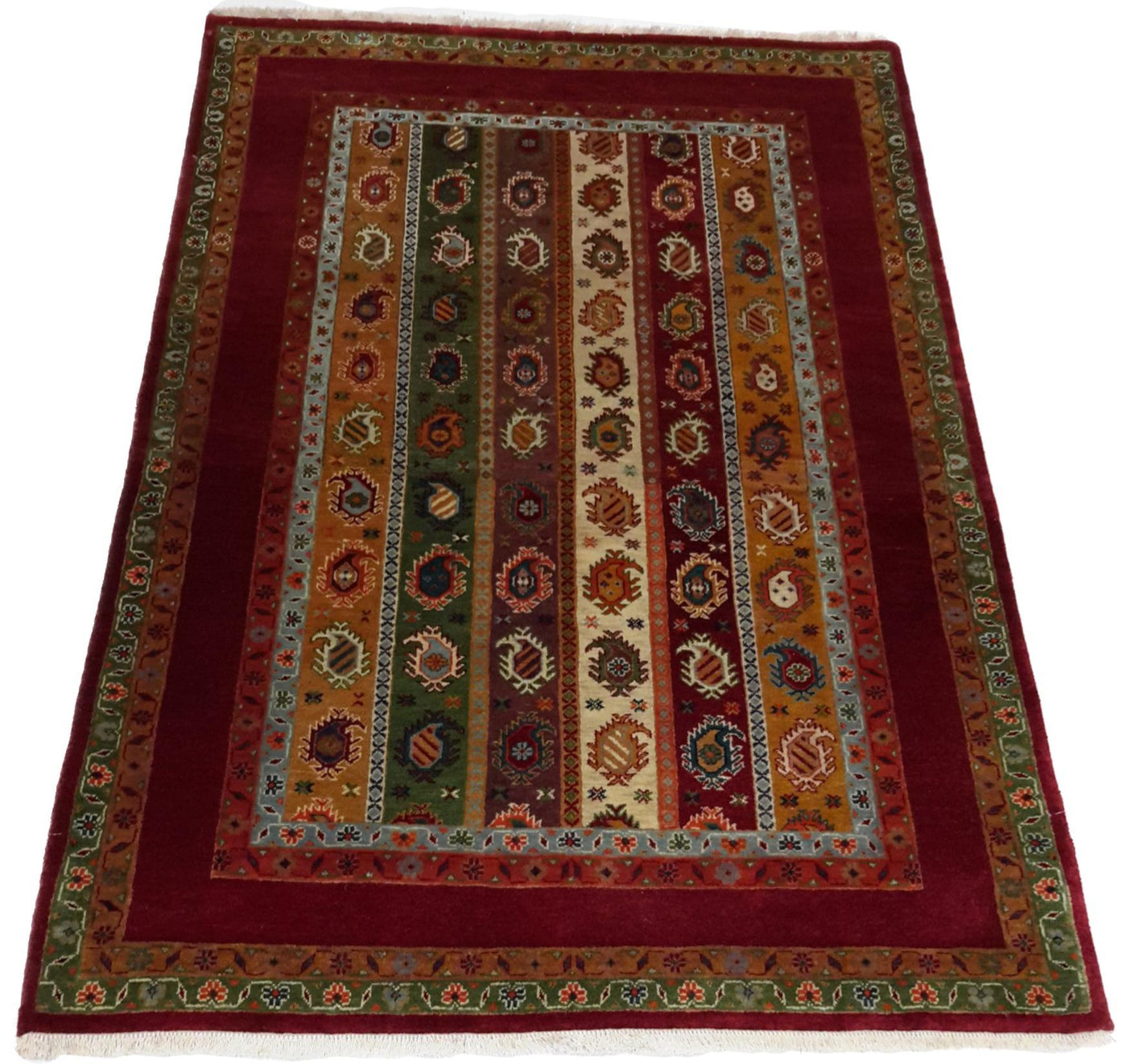 Canvello Hand Made Modern All Over Indo Gabbeh Rug - 3'11'' X 6'0'' - Canvello