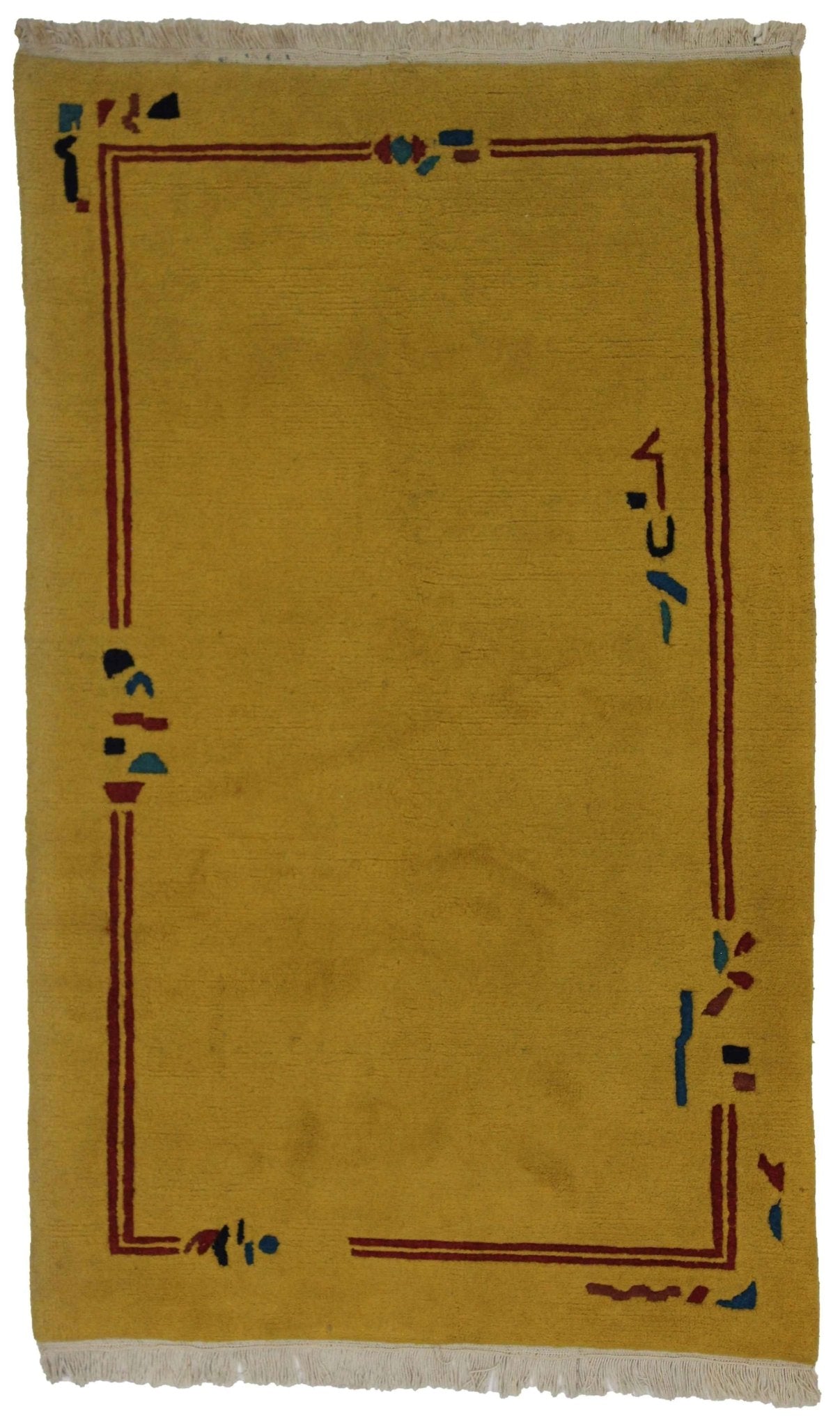 Canvello Hand Made Modern All Over Indo Gabbeh Rug - 3'3'' X 5'2'' - Canvello