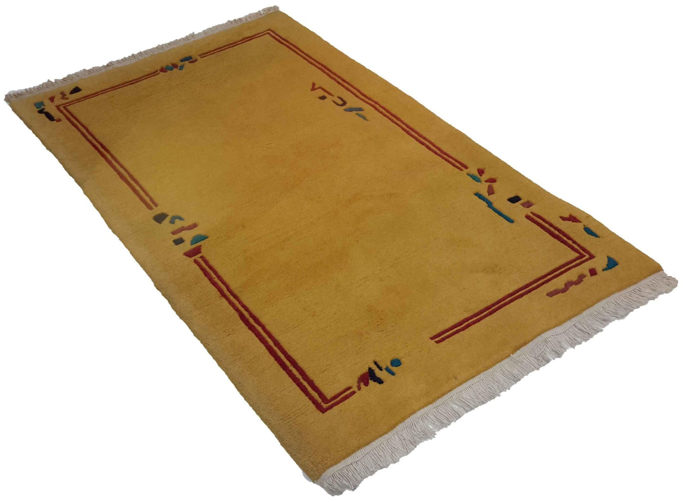 Canvello Hand Made Modern All Over Indo Gabbeh Rug - 3'3'' X 5'2'' - Canvello