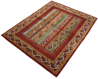 Canvello Hand Made Modern All Over Indo Gabbeh Rug - 4'0'' X 5'0''