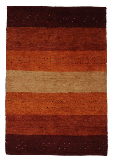 Canvello Hand Made Modern All Over Indo Gabbeh Rug - 4'6'' X 6'7''