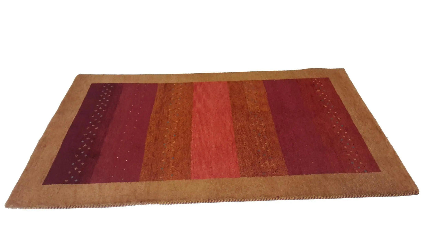 Canvello Hand Made Modern All Over Indo Gabbeh Rug - 4'6'' X 6'8''