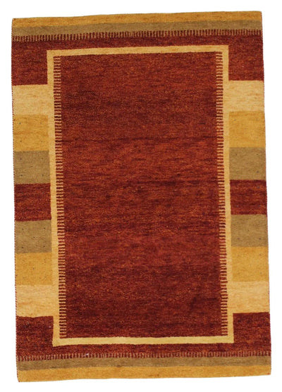 Canvello Hand Made Modern All Over Indo Gabbeh Rug - 4'7'' X 6'8''
