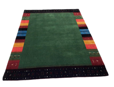 Canvello Hand Made Modern All Over Indo Gabbeh Rug - 4'8'' X 6'6''