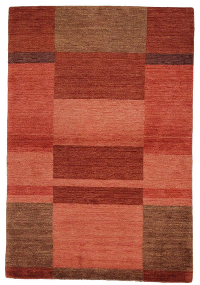 Canvello Hand Made Modern All Over Indo Gabbeh Rug - 4'0'' X 5'11'' - Canvello