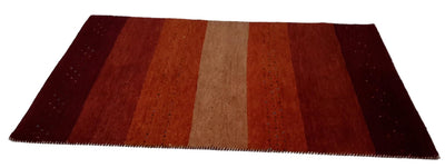 Canvello Hand Made Modern All Over Indo Gabbeh Rug - 4'6'' X 6'7'' - Canvello