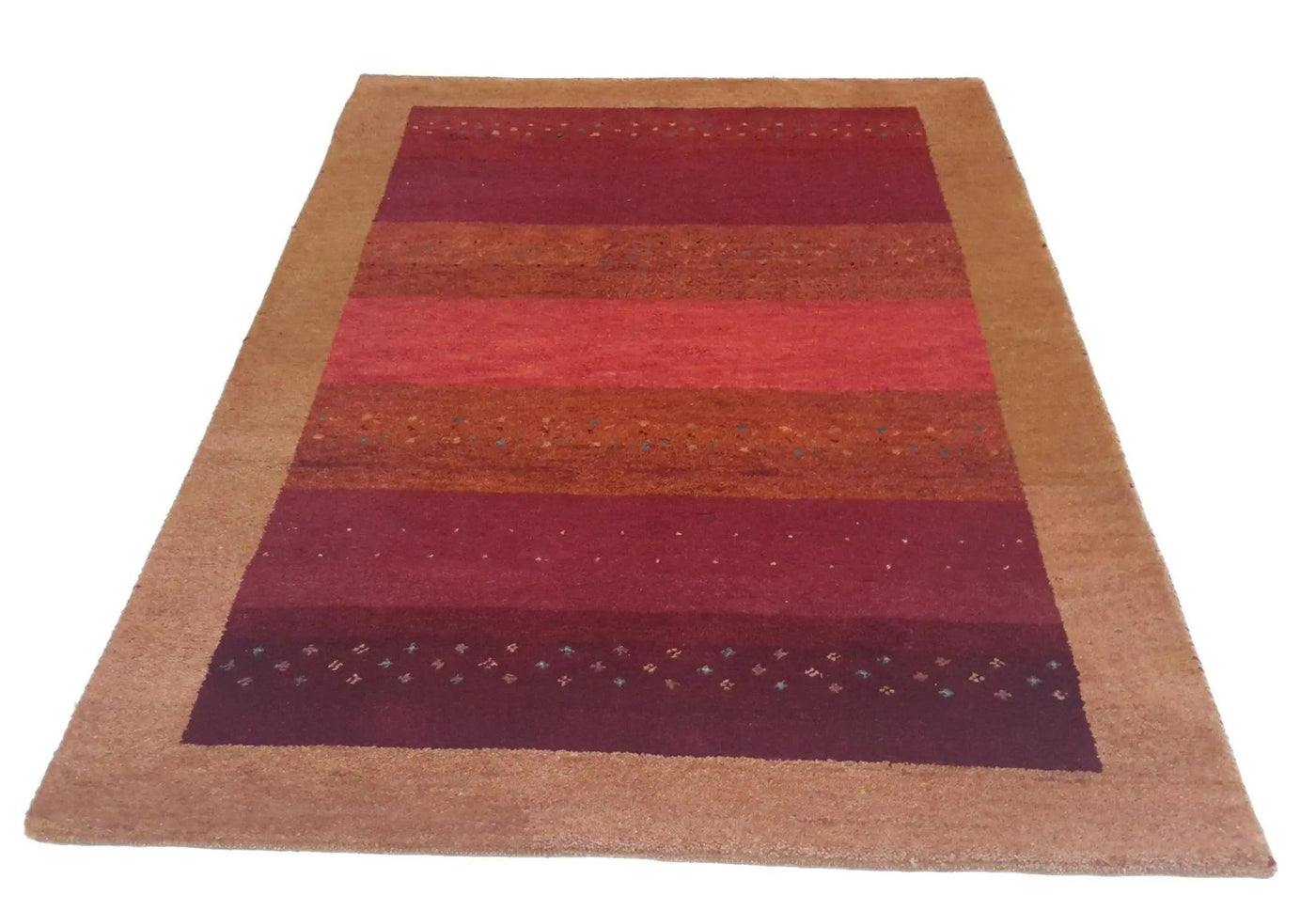 Canvello Hand Made Modern All Over Indo Gabbeh Rug - 4'6'' X 6'8'' - Canvello