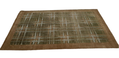 Canvello Hand Made Modern All Over Indo Gabbeh Rug - 4'7'' X 6'6'' - Canvello