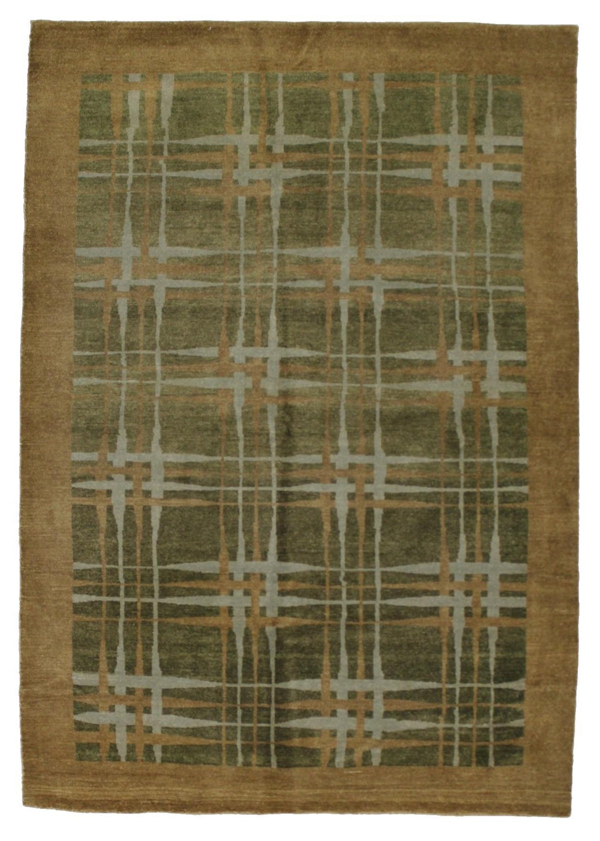 Alfombra Indo Gabbeh moderna hecha a mano Canvello - 4'7'' X 6'6''