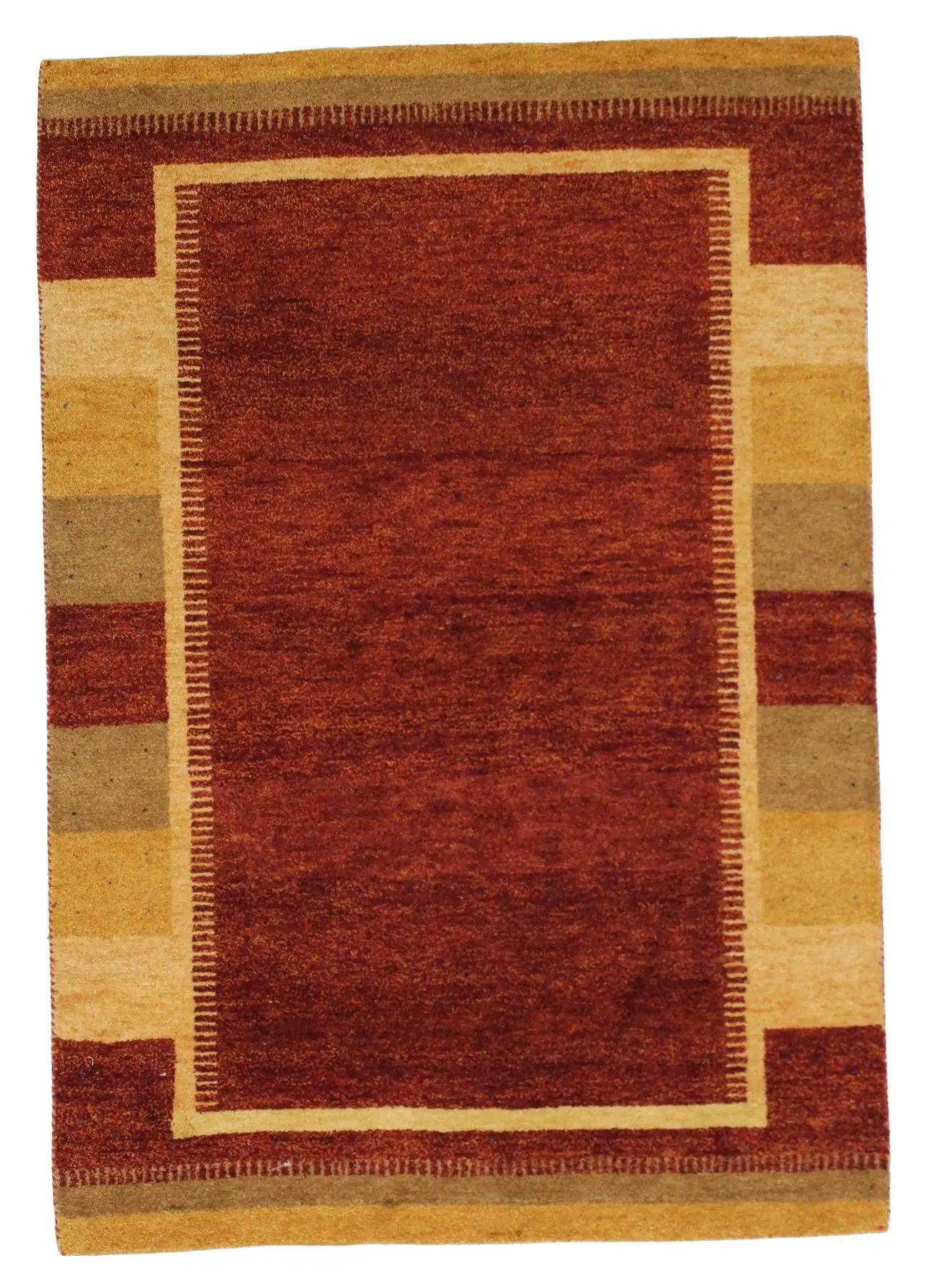 Canvello Hand Made Modern All Over Indo Gabbeh Rug - 4'7'' X 6'8'' - Canvello