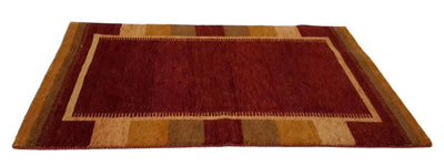 Canvello Hand Made Modern All Over Indo Gabbeh Rug - 4'7'' X 6'8'' - Canvello