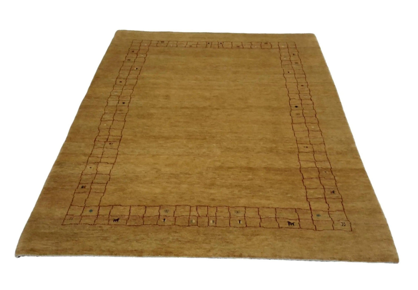 Canvello Hand Made Modern All Over Indo Gabbeh Rug - 4'7'' X 6'9'' - Canvello