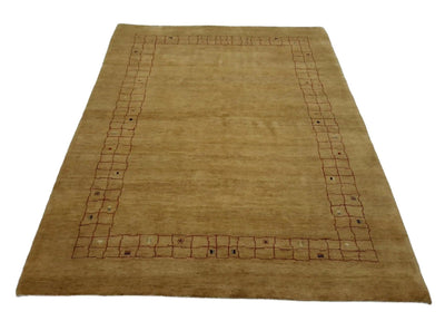 Canvello Hand Made Modern All Over Indo Gabbeh Rug - 4'7'' X 6'9'' - Canvello