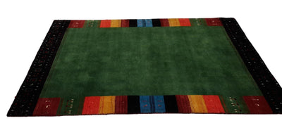 Canvello Hand Made Modern All Over Indo Gabbeh Rug - 4'8'' X 6'6'' - Canvello