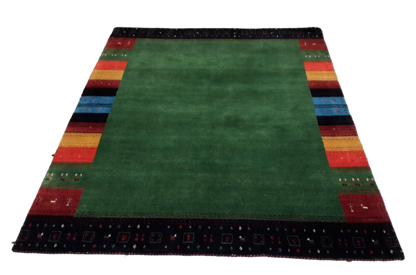 Canvello Hand Made Modern All Over Indo Gabbeh Rug - 4'8'' X 6'6'' - Canvello