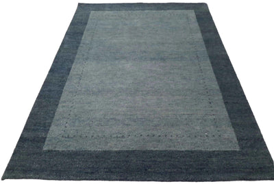 Canvello Hand Made Modern All Over Indo Gabbeh Rug - 5'6'' X 7'9''