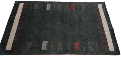 Canvello Hand Made Modern All Over Indo Gabbeh Rug - 5'7'' X 8'0''