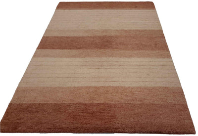 Canvello Hand Made Modern All Over Indo Gabbeh Rug - 5'1'' X 8'2'' - Canvello