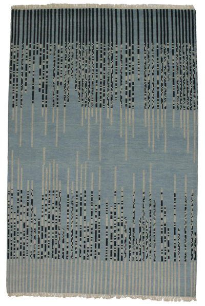 Canvello Hand Made Modern All Over Indo Gabbeh Rug - 6'1'' X 9'1'' - Canvello