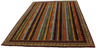 Canvello Hand Made Modern All Over Indo Gabbeh Rug - 6'3'' X 9'7'' - Canvello