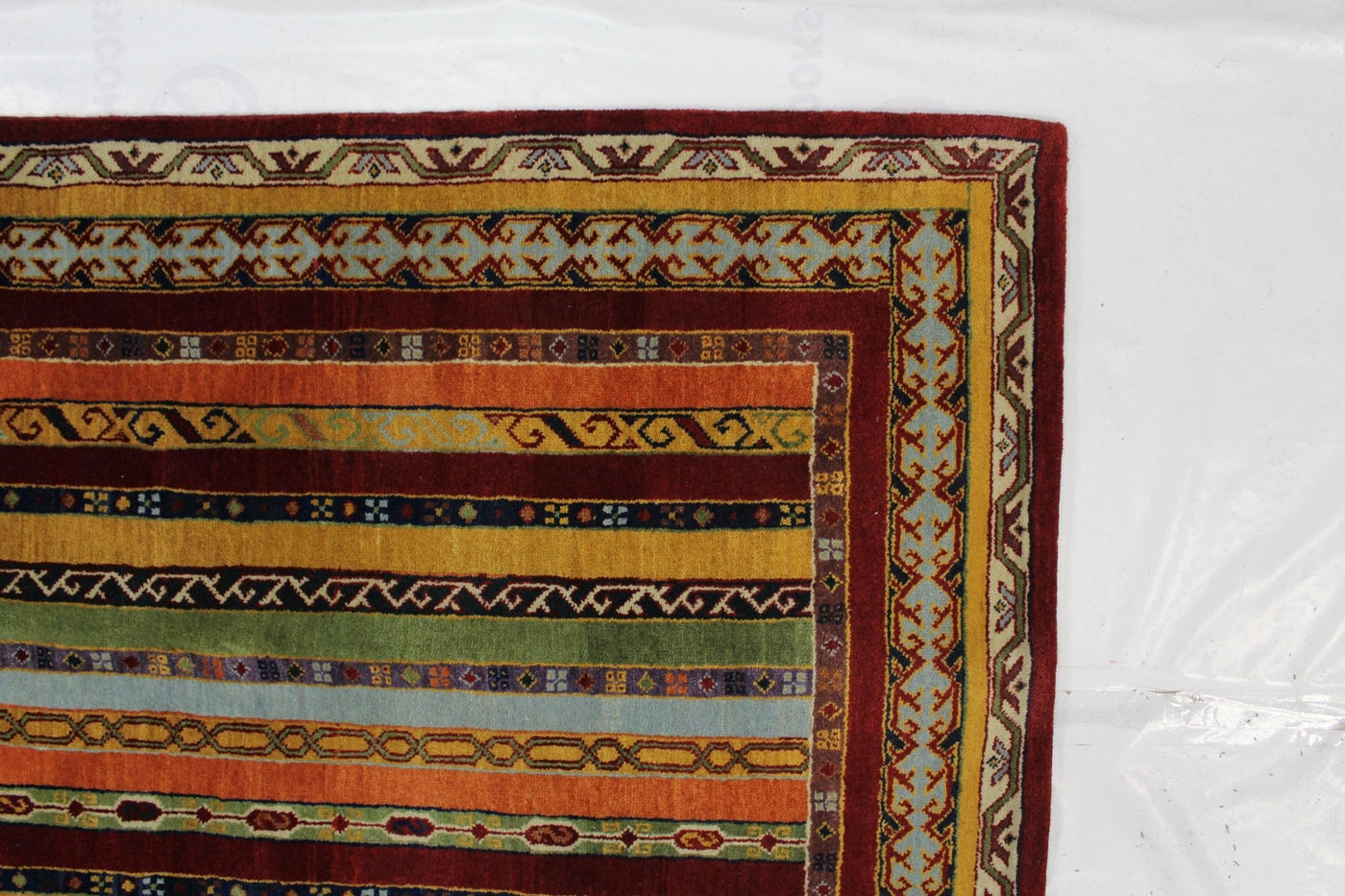 Canvello Hand Made Modern All Over Indo Gabbeh Rug - 6'3'' X 9'7'' - Canvello