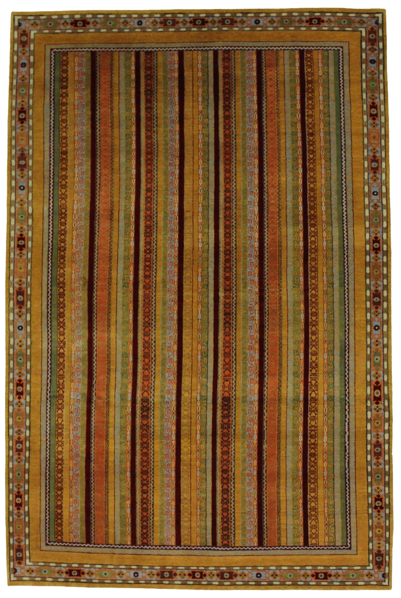 Canvello Hand Made Modern All Over Indo Gabbeh Rug - 6'6'' X 9'10'' - Canvello