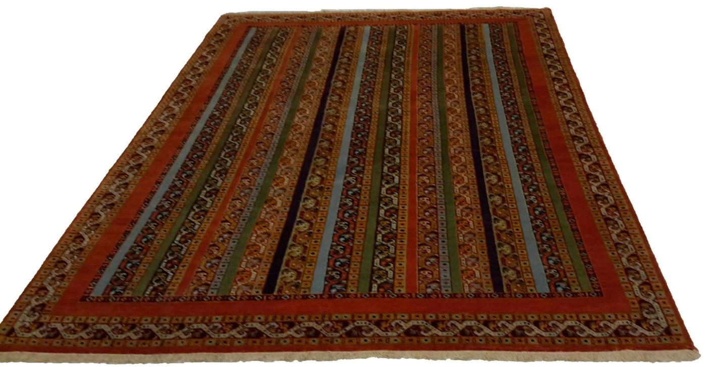 Canvello Hand Made Modern All Over Indo Gabbeh Rug - 6'6'' X 9'9'' - Canvello