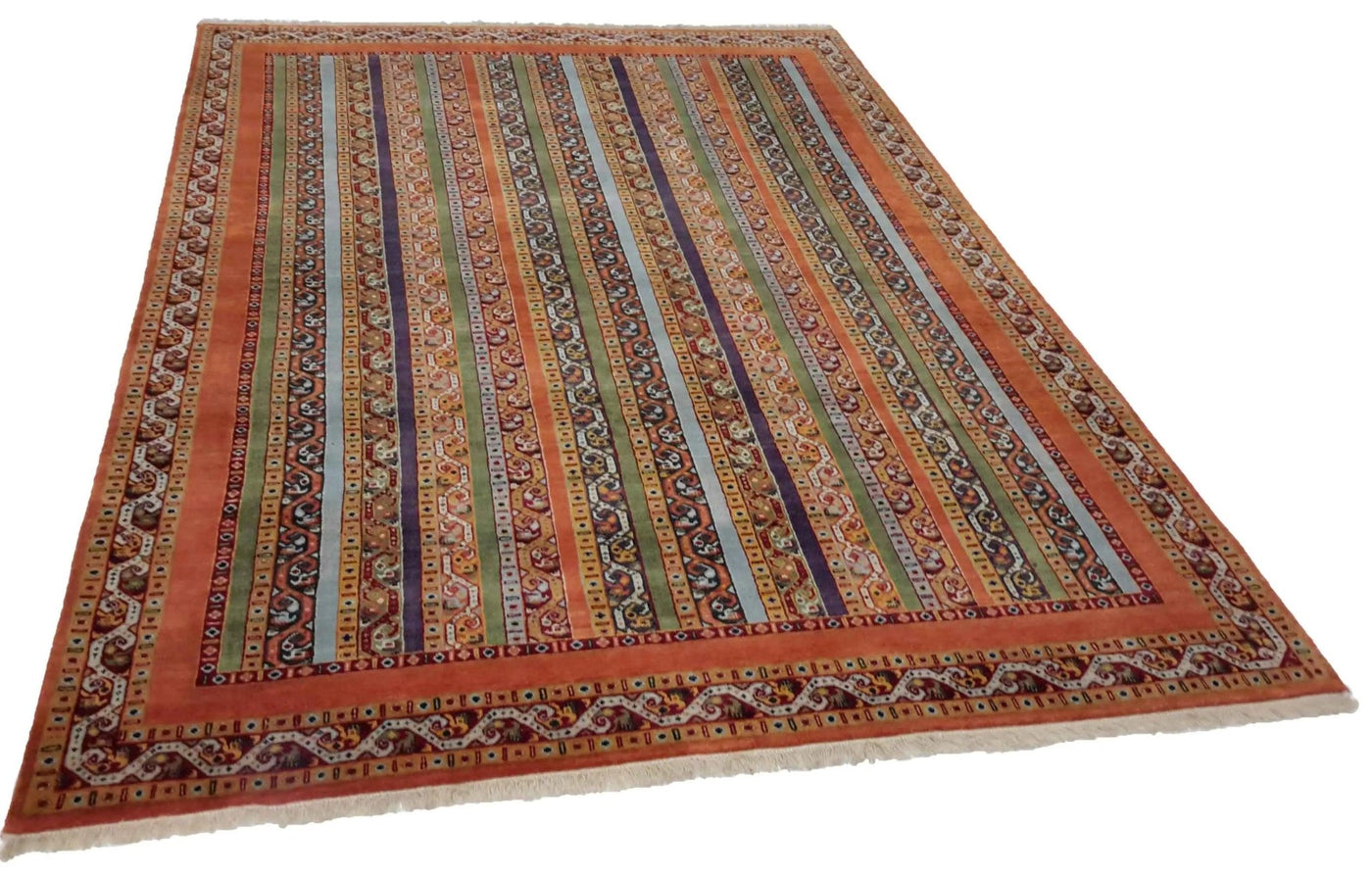 Canvello Hand Made Modern All Over Indo Gabbeh Rug - 6'6'' X 9'9'' - Canvello