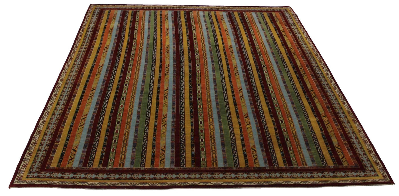 Canvello Hand Made Modern All Over Indo Gabbeh Rug - 7'11'' X 11'3'' - Canvello