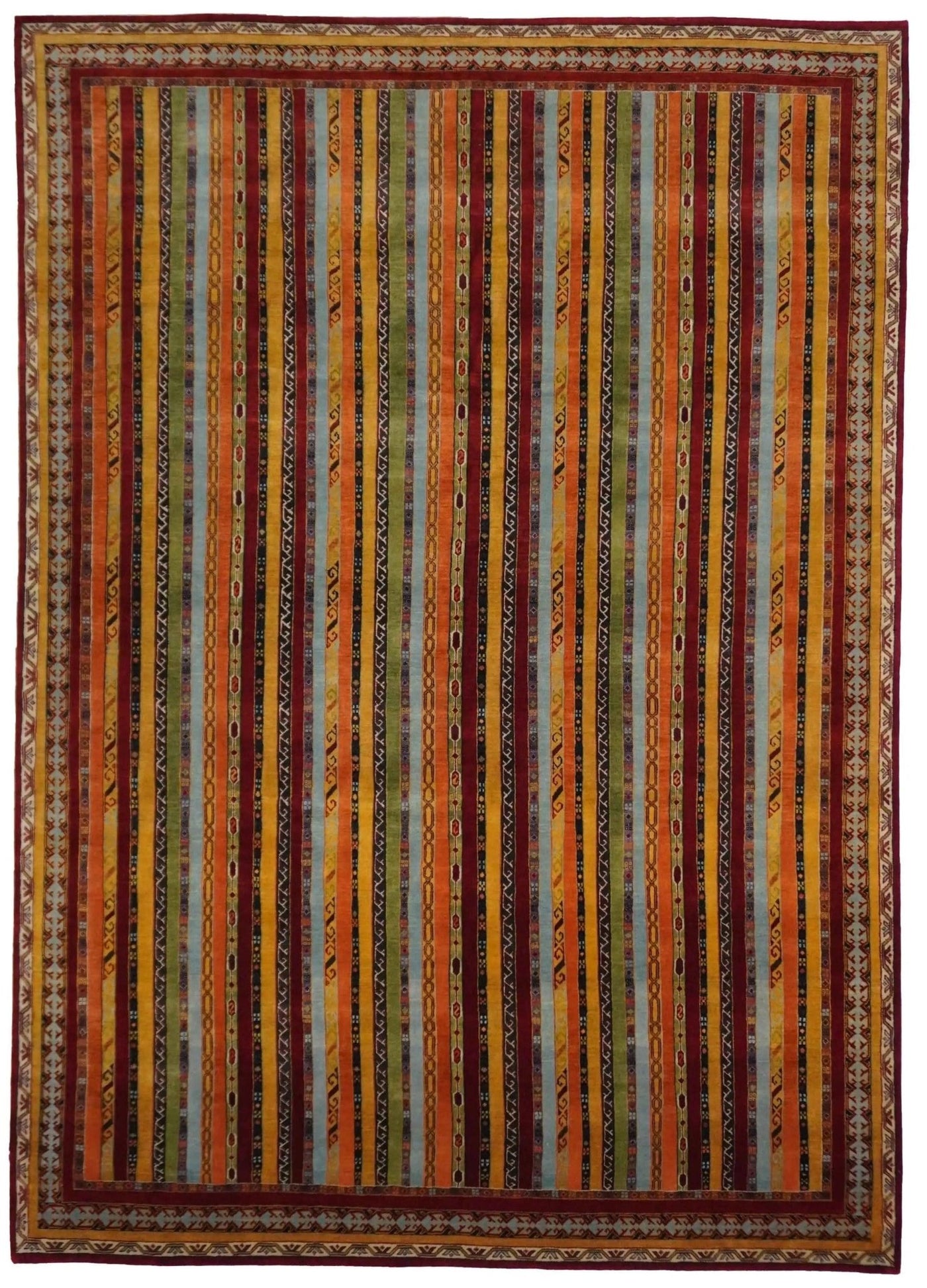 Canvello Hand Made Modern All Over Indo Gabbeh Rug - 7'11'' X 11'3'' - Canvello