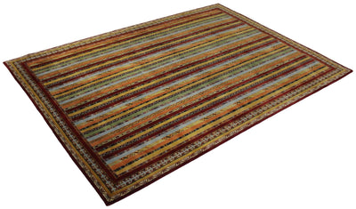 Canvello Hand Made Modern All Over Indo Gabbeh Rug - 7'11'' X 11'3'' - Canvello