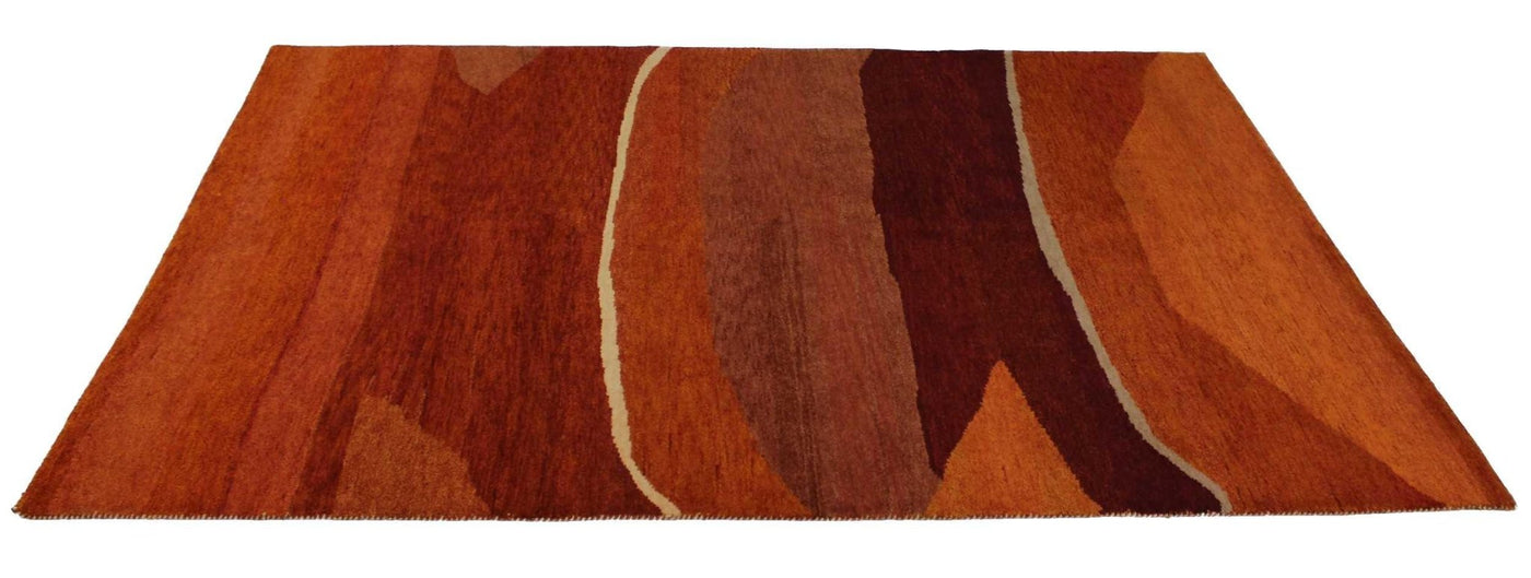 Canvello Hand Made Modern All Over Indo Gabbeh Rug - 8'0'' X 11'4'' - Canvello