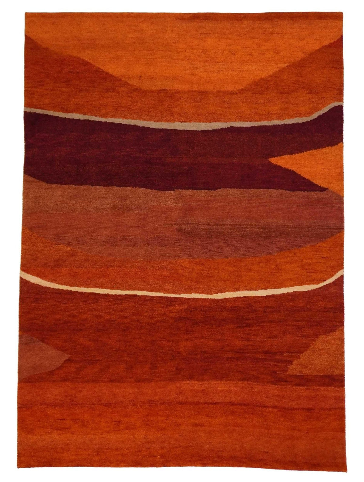 Canvello Hand Made Modern All Over Indo Gabbeh Rug - 8'0'' X 11'4''
