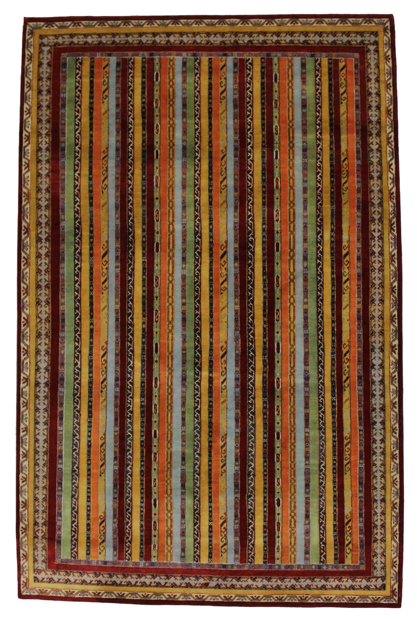 Canvello Hand Made Modern All Over Indo Indo Rug - 6'6'' X 10'0 ...