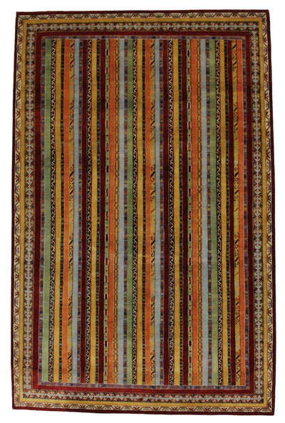 Canvello Hand Made Modern All Over Indo Indo Rug - 6'6'' X 10'0'' - Canvello