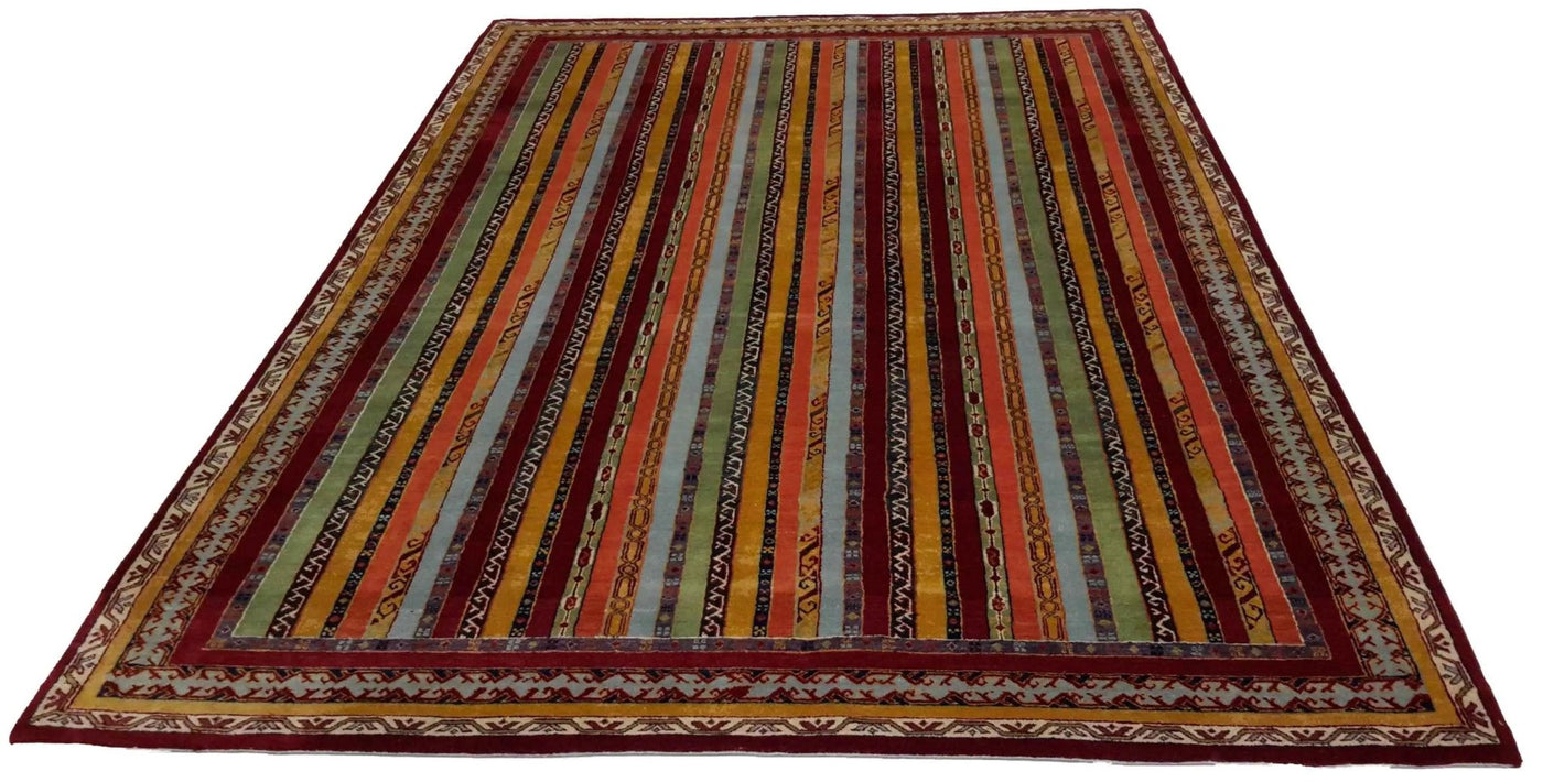 Canvello Hand Made Modern All Over Indo Indo Rug - 6'6'' X 10'0'' - Canvello