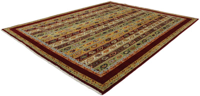 Canvello Hand Made Modern All Over Indo Indo Rug - 7'10'' X 9'8'' - Canvello