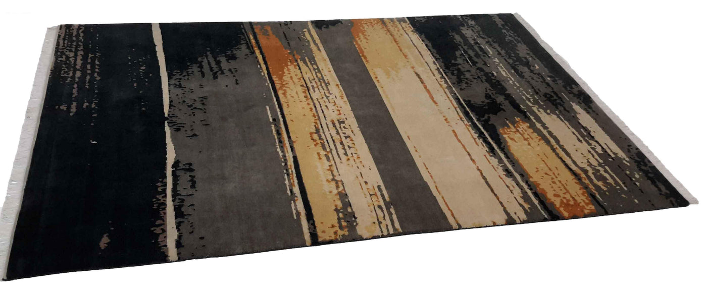 Canvello Hand Made Modern All Over Indo Rug - 6'10'' X 10'1''
